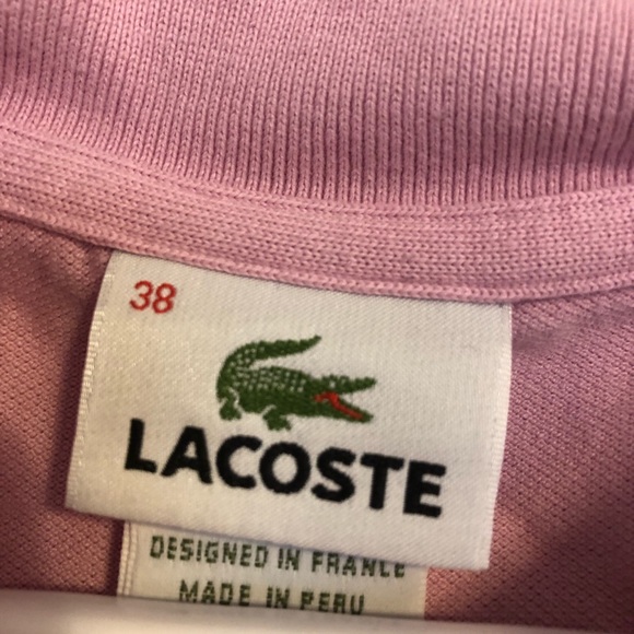 Lacoste pink polo - Picture 3 of 4